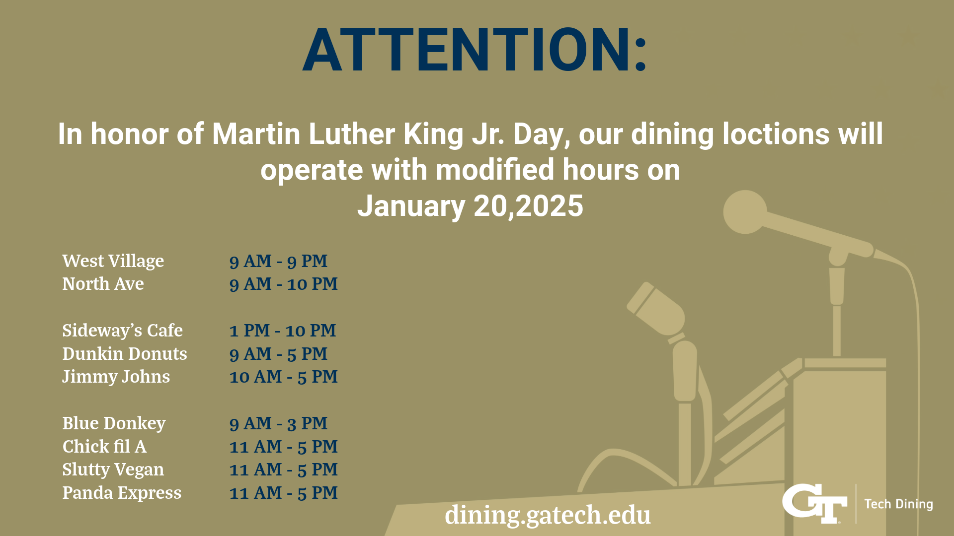 MLK Day 2025 Hours