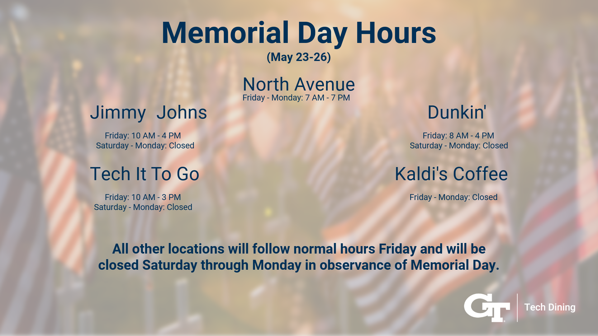 Memorial Day Hours 2025