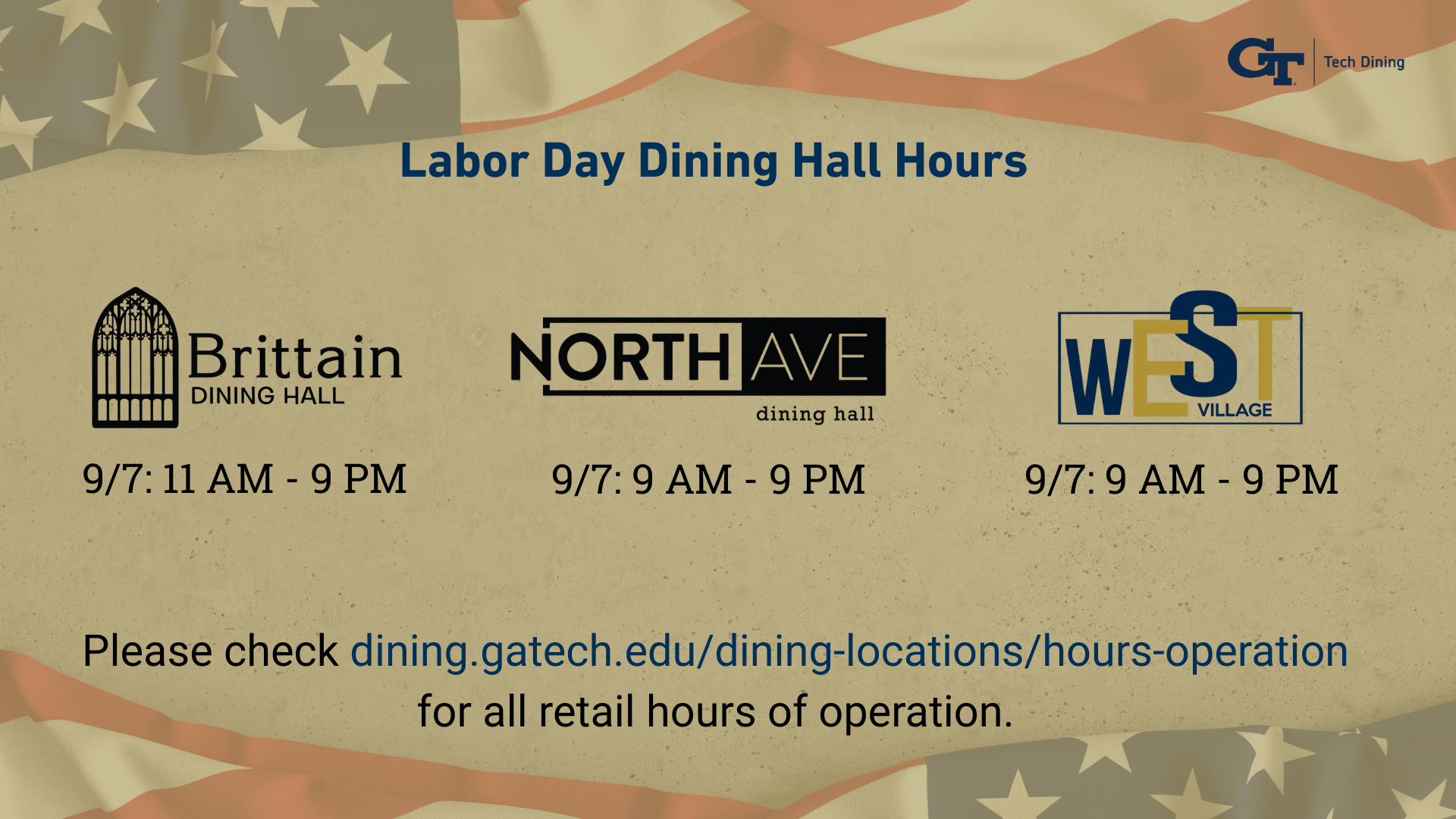 Labor Day Hours